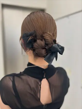 ヘアアレンジ 名古屋/艶カラー🫧 /アレンジ/ショートのヘアスタイル