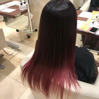 ロング カラー 森 邑奈のヘアスタイル