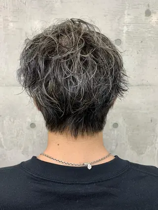 ショート カラー パーマ メンズ クセを最大限に活かす メンズパーマ奈良大祐のヘアスタイル