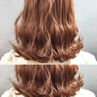 ミディアム カラー ツキノキ ミナのヘアスタイル