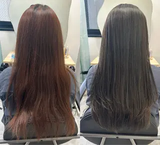 ロング カラー TELAHAIR岡野 春奈のヘアスタイル