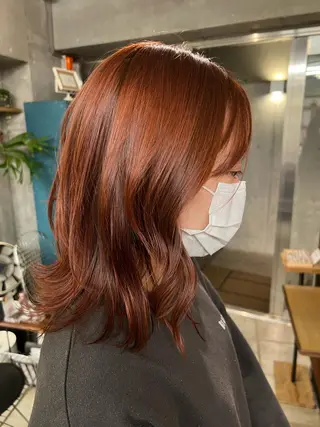 ミディアム 土田かほ/本日🈳 透明感カラー🍃のヘアスタイル