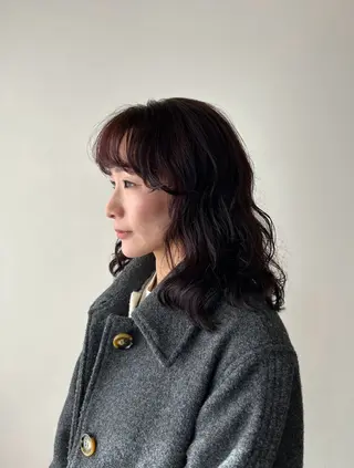 ミディアム 上平 おおかのヘアスタイル