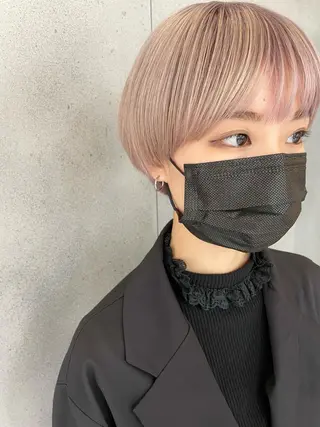 カラー 骨格診断で絶対可愛い ✨丸みショート✨凌弥のヘアスタイル