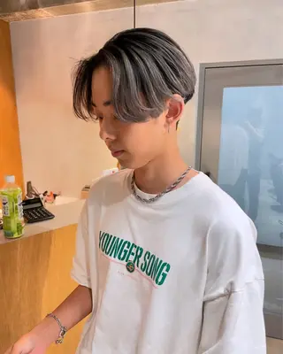 ミディアム カラー パーマ ヘアアレンジ メンズ メンズ特化 しゅうへいのヘアスタイル