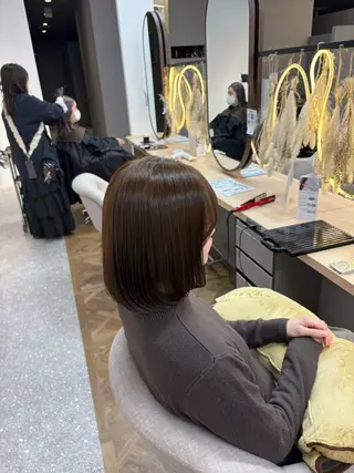 セミロング カラー あいり 福岡美容師のヘアスタイル