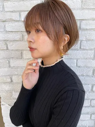 ショート カラー パーマ 仙台Ｉ韓国レイヤー Ｉ髪質改善Ｉ伊藤拓海のヘアスタイル