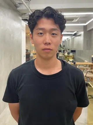パーマ メンズ メンズカット パーマ[佐橋]のヘアスタイル