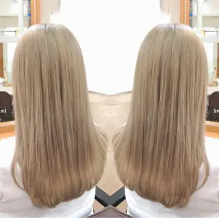 セミロング カラー 韓国ヘア🤍髪質改善 🇰🇷AKANEのヘアスタイル