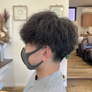 パーマ メンズ aulii【アウリィ】所属・北上尾/ショート/ 後藤　朔哉のヘアスタイル