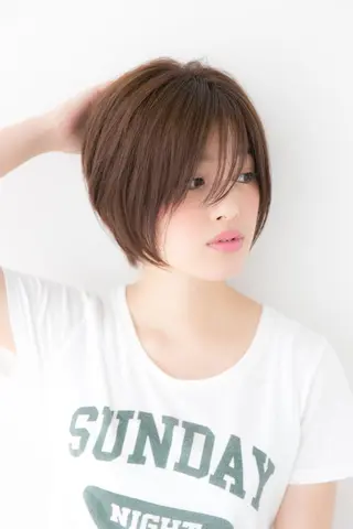 ショート カラー 羽田 ひろむのヘアスタイル
