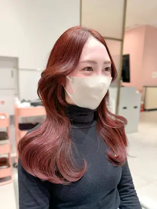 セミロング カラー 韓国ヘア/レイヤー/ 顔まわり/りょーとのヘアスタイル
