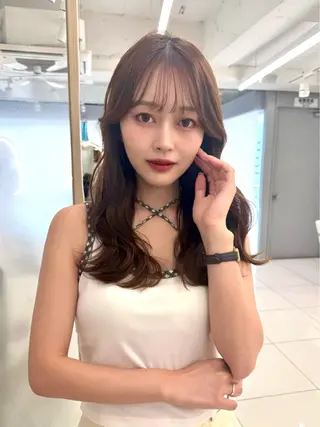 セミロング 顔周り🇰🇷韓国 レイヤー/いづみ💞のヘアスタイル