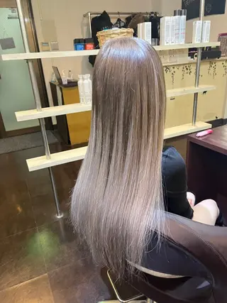 ロング カラー 編み込みエクステ/ ハイトーン りょすけのヘアスタイル