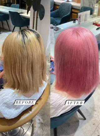 ミディアム カラー Hair&Make Allure所属・塩谷康生/髪質改善 /ボブ/縮毛矯正のヘアスタイル