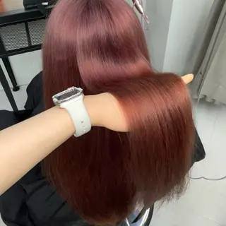 ロング カラー ななみ.⋆𝜗𝜚 艶カラー/まつパのヘアスタイル