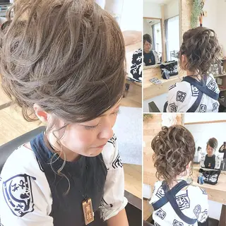 セミロング ヘアアレンジ 糸賀 史織のマツエク・マツパデザイン