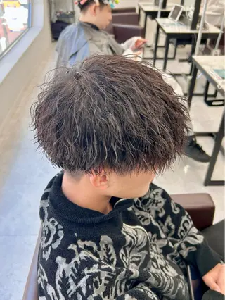 ミディアム パーマ メンズ 🏁メンズパーマ/ RYOYAのヘアスタイル
