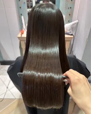 ロング 森田花菜/栄/透明感 グレージュ/艶カラーのヘアスタイル