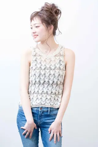 ロング ヘアアレンジ La Ruelle 江曽島店/髪質改善のヘアスタイル