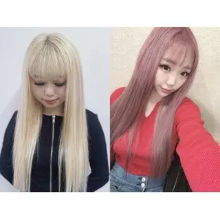 カラー ヘアアレンジ メンズ MISAKIエクステ ブリーチ\5900のヘアスタイル