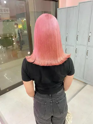 ミディアム カラー ヘアアレンジ 💕ブリーチ/ヘアメ 🎀YUUKAのヘアスタイル