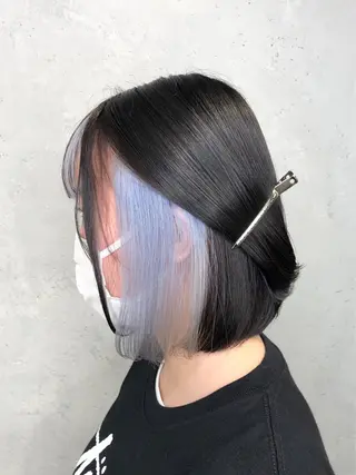 ショート カラー ヘアアレンジ ｲﾝﾅｰｶﾗｰ屋さん 🫧伊藤拓実のヘアスタイル