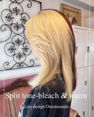 セミロング カラー メンズ 表参道Lise おおいしおりのヘアスタイル