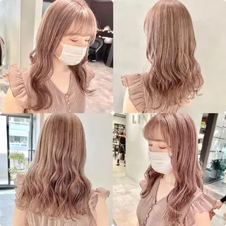 セミロング カラー MiL所属・✨ハイトーン✨ 濱田知孝のヘアスタイル