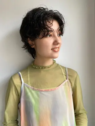 ショート パーマ カラー CEINE【セーヌ】 三軒茶屋のヘアスタイル