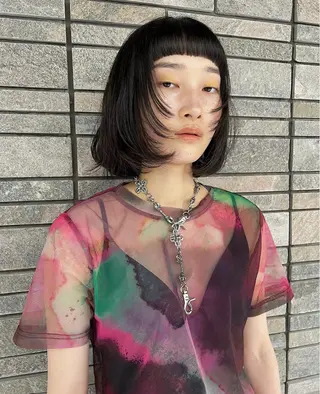 ミディアム カラー haco＋所属・圧倒的デザイン力 店長🎨RENAのヘアスタイル