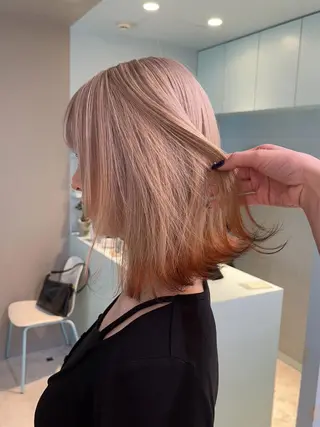 ミディアム カラー 💗爆美女製造機💗 ハイトーン-髪質改善のヘアスタイル