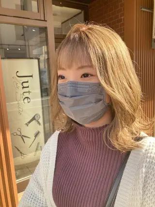 ミディアム Claire 【クレール】所属・富山駅徒歩8分/ 透明感カラーみきやのヘアスタイル