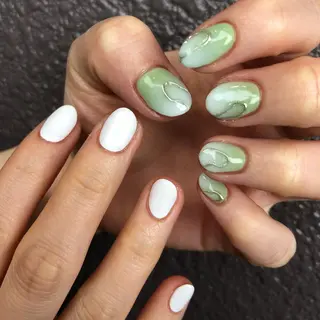 ロング カラー ヘアアレンジ キッズ ネイル マツエク・マツパ 福田 加奈のネイルデザイン