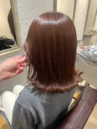 ミディアム カラー 🥀韓国ヘア🥀 宮津真菜のヘアスタイル