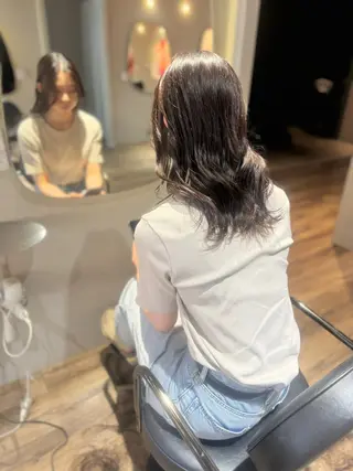 セミロング 【天満1艶髪】潤艶/ 髪質改善🌹釣本竜哉のヘアスタイル