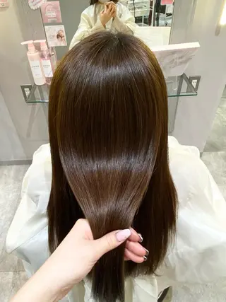 ロング R 横浜【アール】所属・ハイトーン/韓国 ヘア　momo˚✧₊のヘアスタイル