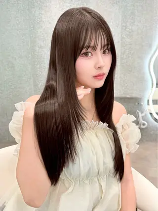 ミディアム ブリーチなしW🎀 髪質改善／はのんのヘアスタイル