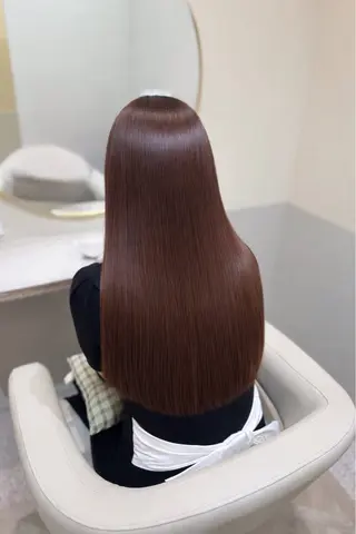 ロング カラー ichica🤍 暗艶カラー/縮毛矯正のヘアスタイル