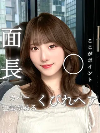 セミロング 映える顔まわり/前髪 特化 💗 ユキマのヘアスタイル