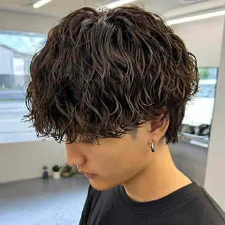 ショート パーマ メンズ &c. hair studio所属・メンズパーマの人 KAZUのヘアスタイル