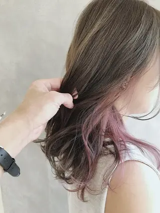 セミロング カラー _WHITE上本町 上本町店のヘアスタイル