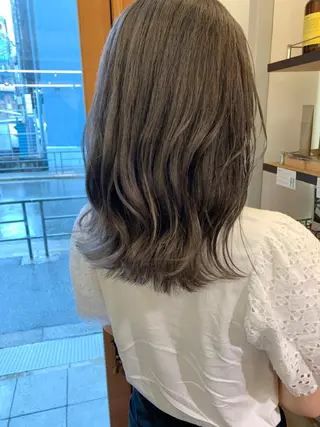 セミロング 艶髪color💎髪 質改善ストレート大吉のヘアスタイル