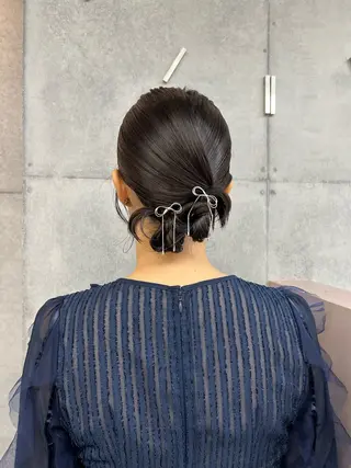 ミディアム カコ/レイヤーカット ヘアアレンジのヘアスタイル