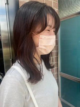 セミロング カラー パーマ ヘアアレンジ メンズ キッズ ネイル マツエク・マツパ アイブロウ times salon名駅所属・久木原 ゆりのヘアスタイル