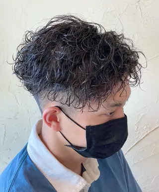 ショート パーマ メンズ メンズ特化/パーマ指 名No.1/百瀬太郎のヘアスタイル