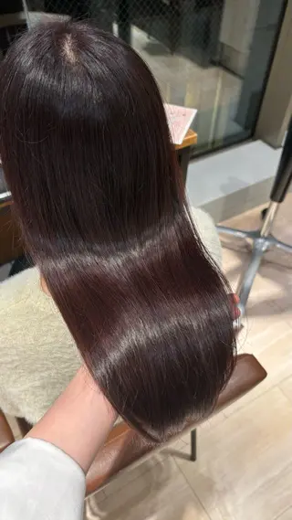 ロング カラー seri💜艶カラー 💖ヘアアレンジのヘアスタイル