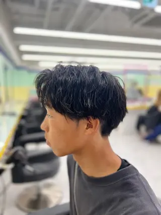 ショート カラー パーマ メンズ 韓国レイヤーカット /REIのヘアスタイル