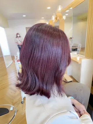 ミディアム カラー 南上 野々佳のヘアスタイル