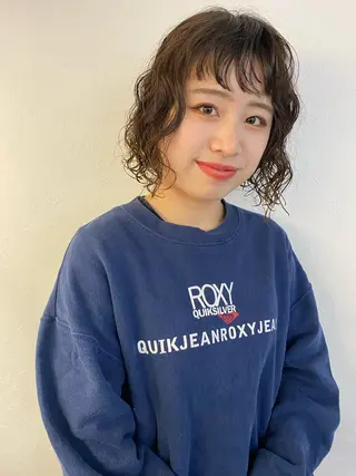 ショート パーマ 森貴裕/ベージュ/ パーマ/オリーブのヘアスタイル